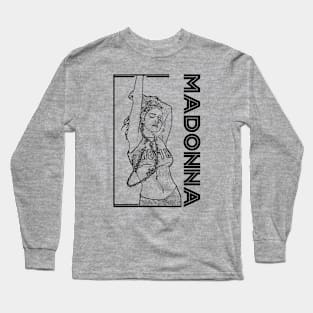 Madonna // Black retro V Long Sleeve T-Shirt